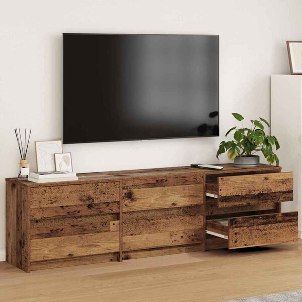 vidaXL TV egys&eacute;gek 2 pcs &Ouml;reg fa 180 x 34 x 50 cm Faanyag