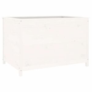 vidaXL feh&eacute;r t&ouml;m&ouml;r fenyőfa kerti magas&aacute;gy&aacute;s 119,5 x 82,5 x 78 cm