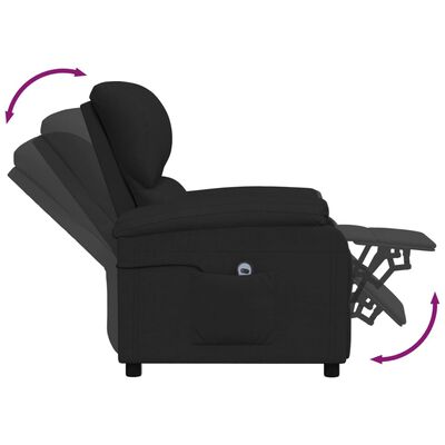 vidaXL fekete szövet dönthető elektromos szék