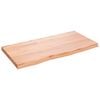 vidaXL vil&aacute;gosbarna kezelt t&ouml;m&ouml;r t&ouml;lgyfa asztallap 80x40x(2-4) cm