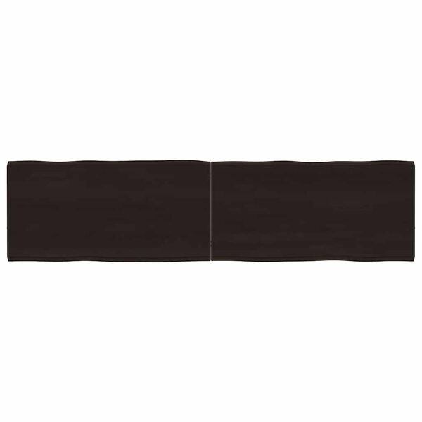 vidaXL sötétbarna kezelt tömör asztallap 160x40x(2-4) cm