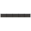 vidaXL Ker&iacute;t&eacute;s K&eacute;szlet 5 db 872 x 105 cm WPC &eacute;s Alum&iacute;nium Fekete