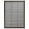 vidaXL barna alumínium pliszé ablakszúnyogháló 80 x 120 cm