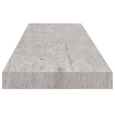 vidaXL 4 db betonszürke MDF lebegő fali polc 90 x 23,5 x 3,8 cm