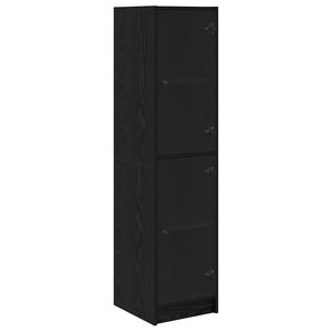 vidaXL Magasfi&uacute; Fekete t&ouml;lgy 35 x 37 x 142 cm Szerelt Fa