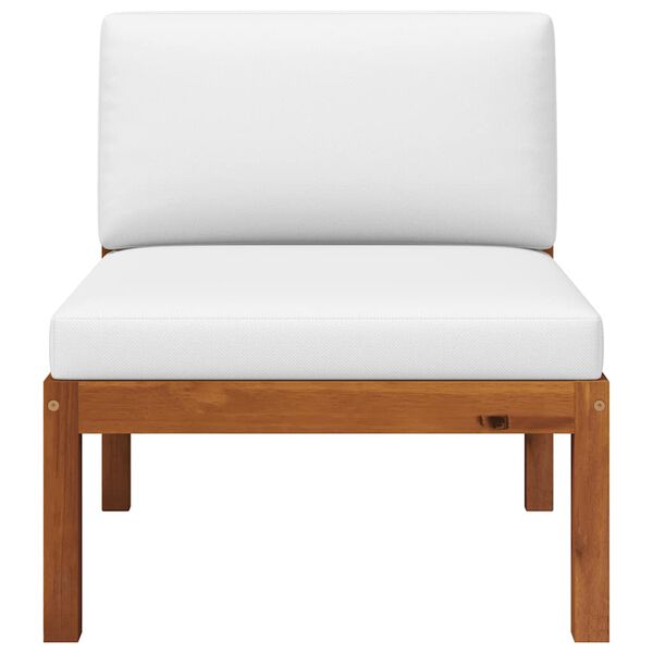 vidaXL kerti k&ouml;z&eacute;pső kanap&eacute; p&aacute;rn&aacute;kkal ak&aacute;cf&aacute;b&oacute;l &eacute;s k&ouml;t&eacute;lből