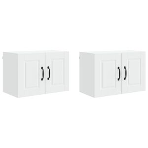 vidaXL Mosogat&oacute;g&eacute;p panel polcokkal 2 pcs Feh&eacute;r 60 x 31 x 40 cm Faanyag