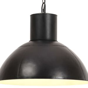vidaXL kerek fekete f&uuml;ggől&aacute;mpa 25 W 48 cm E27