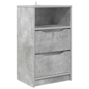 vidaXL &Eacute;jjeli asztal Beton Sz&uuml;rke 40 x 30 x 467 cm Szerelt Fa