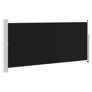 vidaXL fekete beh&uacute;zhat&oacute; oldals&oacute; napellenző 140 x 314 cm