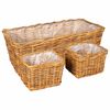 vidaXL &Uuml;ltető Kos&aacute;r t&aacute;rol&oacute;val 3 pcs Barna Kubu ratt&aacute;n