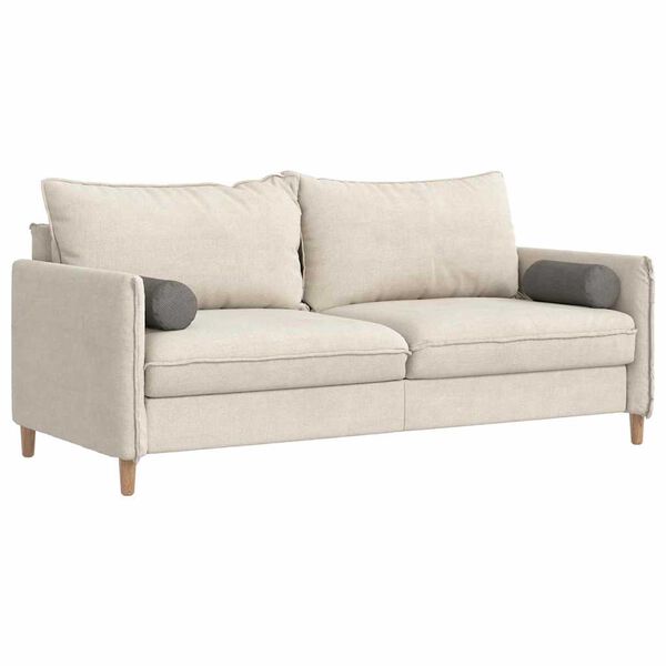 vidaXL Hengerpárnák 2 pcs Világosszürke Ø 15 x 40 cm Bársonyos szövet