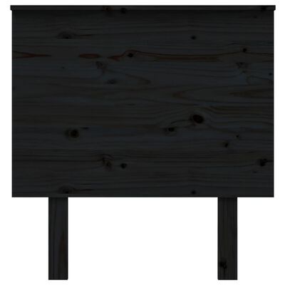 vidaXL fekete tömör fenyőfa ágyfejtámla 79x6x82,5 cm