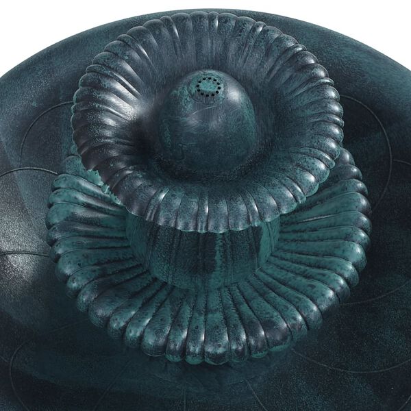 vidaXL zöld műanyag madárfürdető szökőkúttal 50 x 91 cm