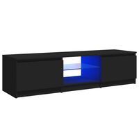 vidaXL fekete TV-szekrény LED lámpákkal 140 x 40 x 35,5 cm