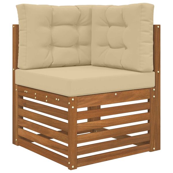 vidaXL K&uuml;lt&eacute;ri kanap&eacute; p&aacute;rna 3 pcs B&eacute;zs Poli&eacute;szter