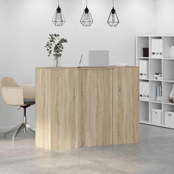 vidaXL recepci&oacute;s pult sonoma t&ouml;lgy 135x50x103,5 cm szerelt fa