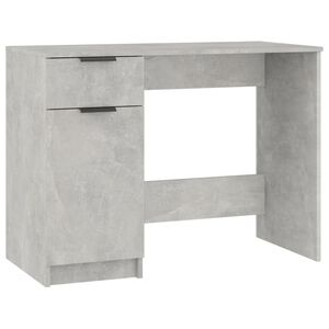 vidaXL betonsz&uuml;rke sz&iacute;nű szerelt fa &iacute;r&oacute;asztal 100 x 50 x 75 cm