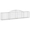 vidaXL 8 db íves horganyzott vas gabion kosár 300x30x60/80 cm