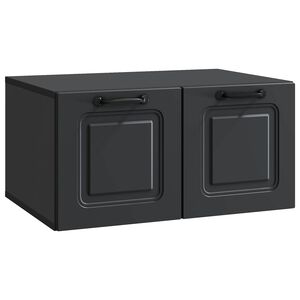 vidaXL Fali TV szekr&eacute;ny Fekete 59,5 x 41 x 30 cm Szerelt Fa