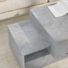 vidaXL Doh&aacute;nyz&oacute;asztal Beton Sz&uuml;rke 105 x 50 x 32,5 cm Faanyag