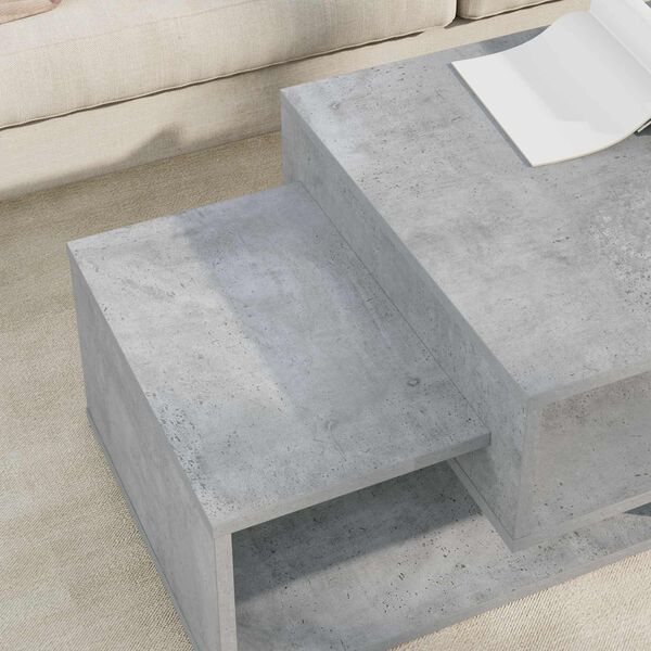 vidaXL Doh&aacute;nyz&oacute;asztal Beton Sz&uuml;rke 105 x 50 x 32,5 cm Faanyag