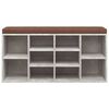 vidaXL betonszürke szerelt fa cipőtároló pad 103 x 30 x 48 cm