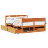vidaXL viaszbarna t&ouml;m&ouml;r fenyőfa &aacute;gy matrac n&eacute;lk&uuml;l 150 x 200 cm