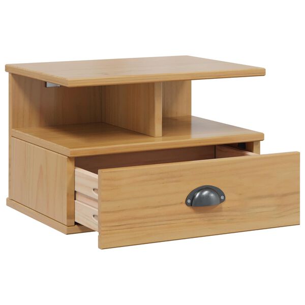 vidaXL &Eacute;jjeliszekr&eacute;ny Hill M&eacute;z barna 40 x 31 x 27 cm T&ouml;m&ouml;r fenyőfa