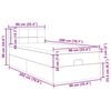 vidaXL vil&aacute;gossz&uuml;rke sz&ouml;vet ottom&aacute;n &aacute;gy matraccal & LED-ek 90x200 cm