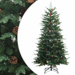vidaXL Műanyag Hajtogat&oacute;s Kar&aacute;csonyfa 120 cm ac&eacute;l Z&ouml;ld