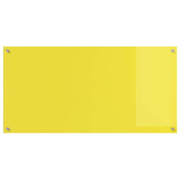 vidaXL Konyhai splashback 2 pcs Sárga 120 x 60 cm edzett üveg