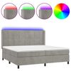 vidaXL vil&aacute;gossz&uuml;rke b&aacute;rsony rug&oacute;s &eacute;s LED-es &aacute;gy matraccal 200x200 cm