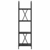 vidaXL K&ouml;nyvespolc Fekete t&ouml;lgy 40 x 30 x 146 cm Faanyag