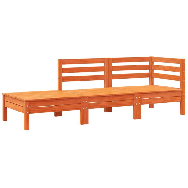 vidaXL háromszemélyes kerti kanapé párnával és lábzsámollyal