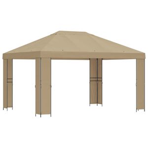 vidaXL Pavilon 4 &times; 3 m B&eacute;zs Poli&eacute;szter &eacute;s ac&eacute;l 190 gsm