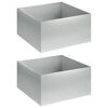 vidaXL Kerti cser&eacute;p 2 db Ez&uuml;st 60 x 60 x 30 cm Horganyzott Ac&eacute;l