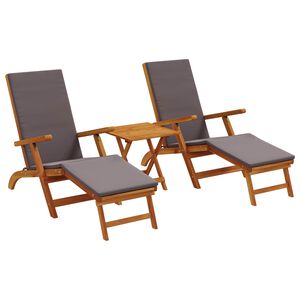 vidaXL F&uuml;ggő&aacute;gy &eacute;s &ouml;sszecsukhat&oacute; napoz&oacute;&aacute;gy 3 pcs S&ouml;t&eacute;tsz&uuml;rke