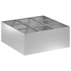 vidaXL Kerti cser&eacute;p Ez&uuml;st 100 x 100 x 30 cm Horganyzott Ac&eacute;l