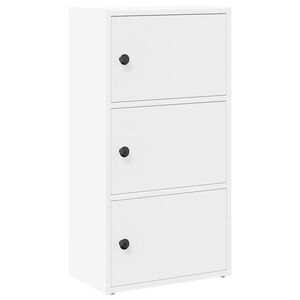 vidaXL feh&eacute;r szerelt fa k&ouml;nyvespolc 40x24x77 cm