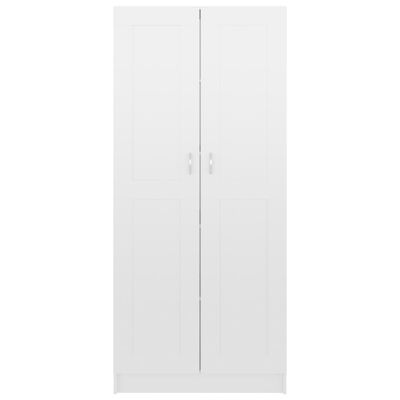 vidaXL magasfényű fehér forgácslap könyvszekrény 82,5 x 30,5 x 185,5 cm