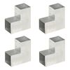 vidaXL 4 darab L alak&uacute; horganyzott f&eacute;m oszloptart&oacute; 101 x 101 mm