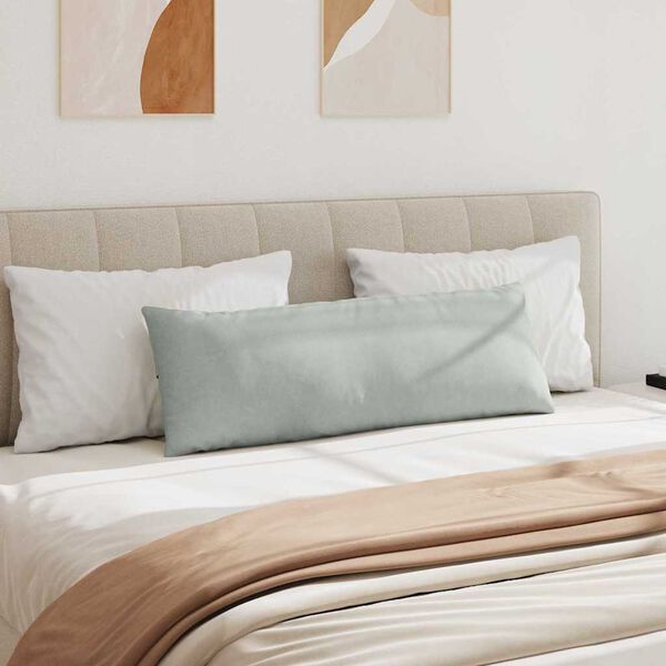 vidaXL Kanapé párnák 2 pcs Világosszürke 120 x 40 cm Bársonyos szövet