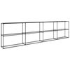 vidaXL 3-szintes n&ouml;v&eacute;nypolc Fekete 400 x 32 x 104 cm Ac&eacute;l