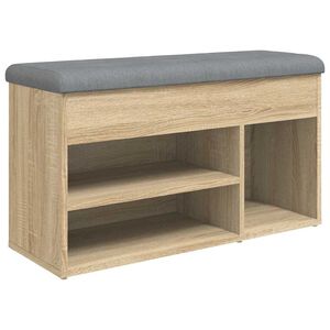 vidaXL sonoma t&ouml;lgy sz&iacute;nű szerelt fa cipőt&aacute;rol&oacute; pad 82 x 32 x 45,5 cm
