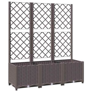 vidaXL barna PP kerti vir&aacute;gl&aacute;da r&aacute;ccsal 120 x 40 x 136 cm