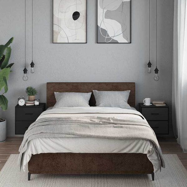 vidaXL 2 db fekete falra szerelhető &eacute;jjeliszekr&eacute;ny 40 x 31 x 39,5 cm