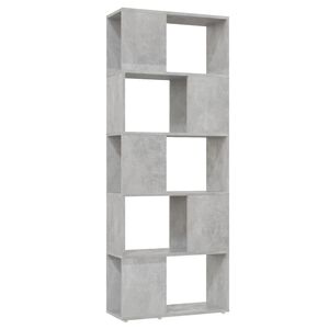 vidaXL betonsz&uuml;rke t&eacute;relv&aacute;laszt&oacute; k&ouml;nyvszekr&eacute;ny 60 x 24 x 155 cm