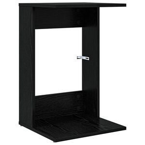 vidaXL Oldal asztal Fekete t&ouml;lgy 40 x 38 x 62,5 cm Szerelt Fa