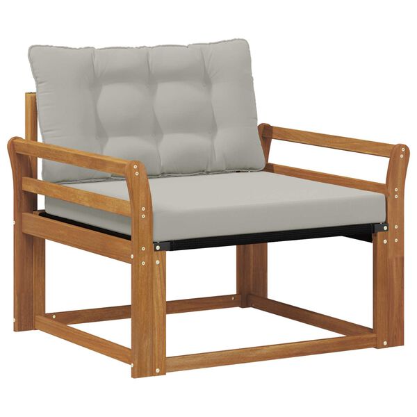 vidaXL K&uuml;lt&eacute;ri kanap&eacute; szett T&ouml;m&ouml;r ak&aacute;cfa &eacute;s textil&eacute;n Term&eacute;szetes